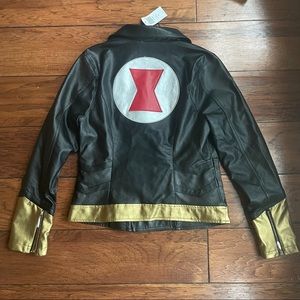 NWT Hot Topic Marvel Black Widow Pleather Jacket